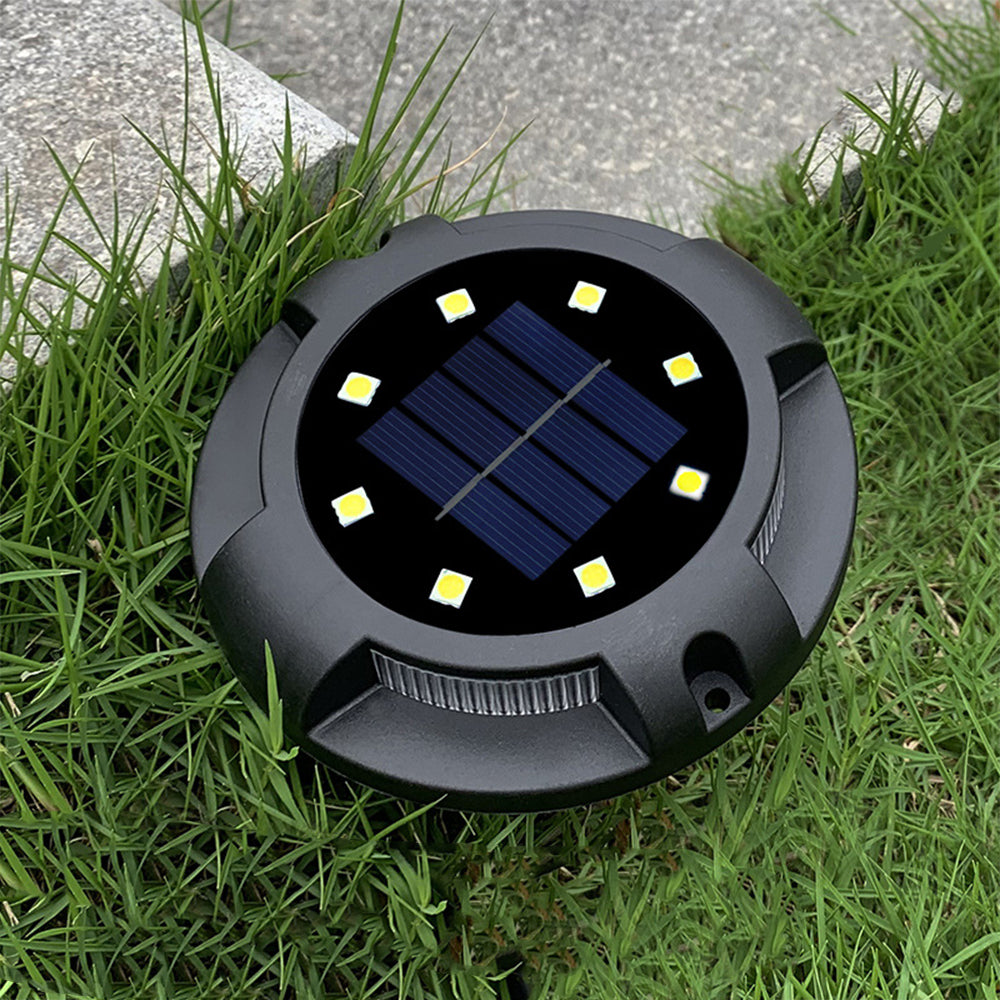 4 X White LED Solar Powered Ground Lights Outdoor Garden Solar Lamp