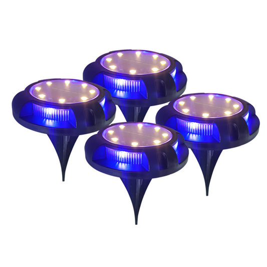 4 X Warm White LED Solar Powered Ground Lights Outdoor Garden Solar Lamp