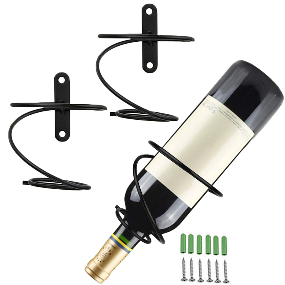 3Pcs Alloy Wall Mounted Wine Rack Wine Bottle Holder Wine Rack