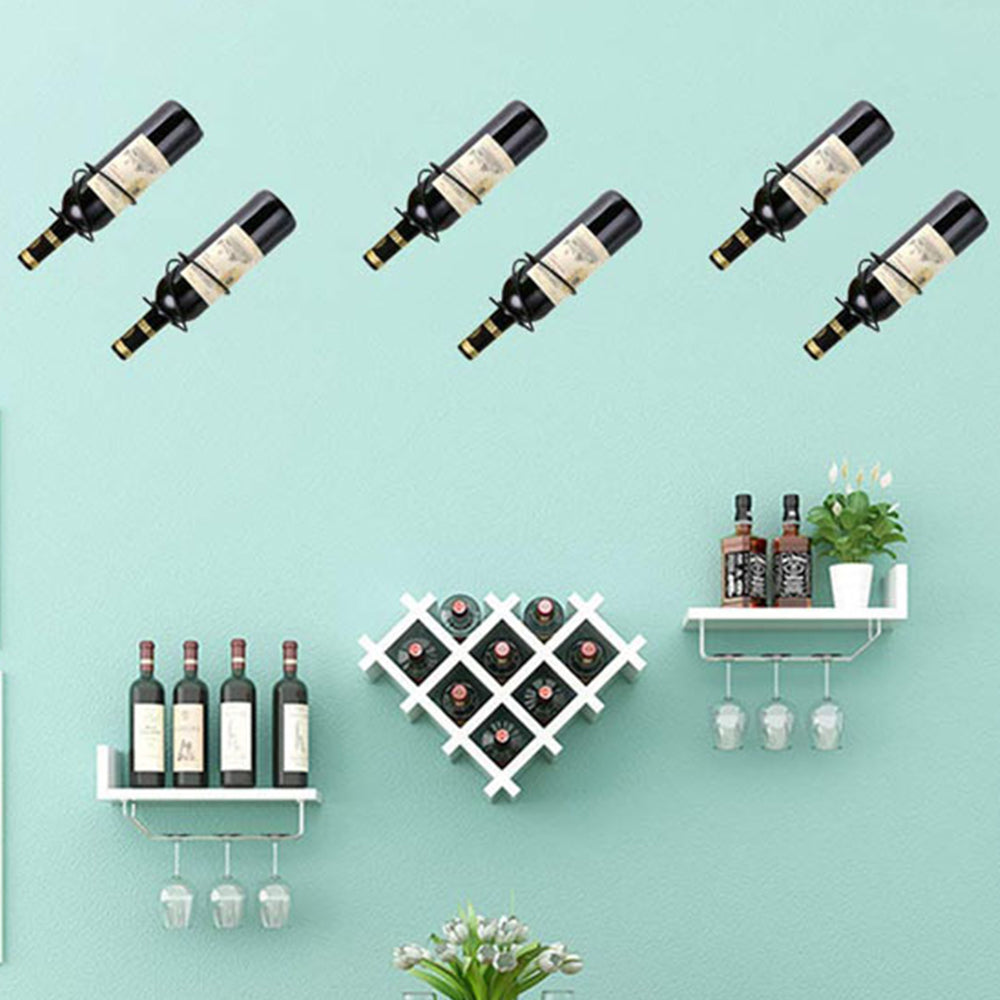 3Pcs Alloy Wall Mounted Wine Rack Wine Bottle Holder Wine Rack