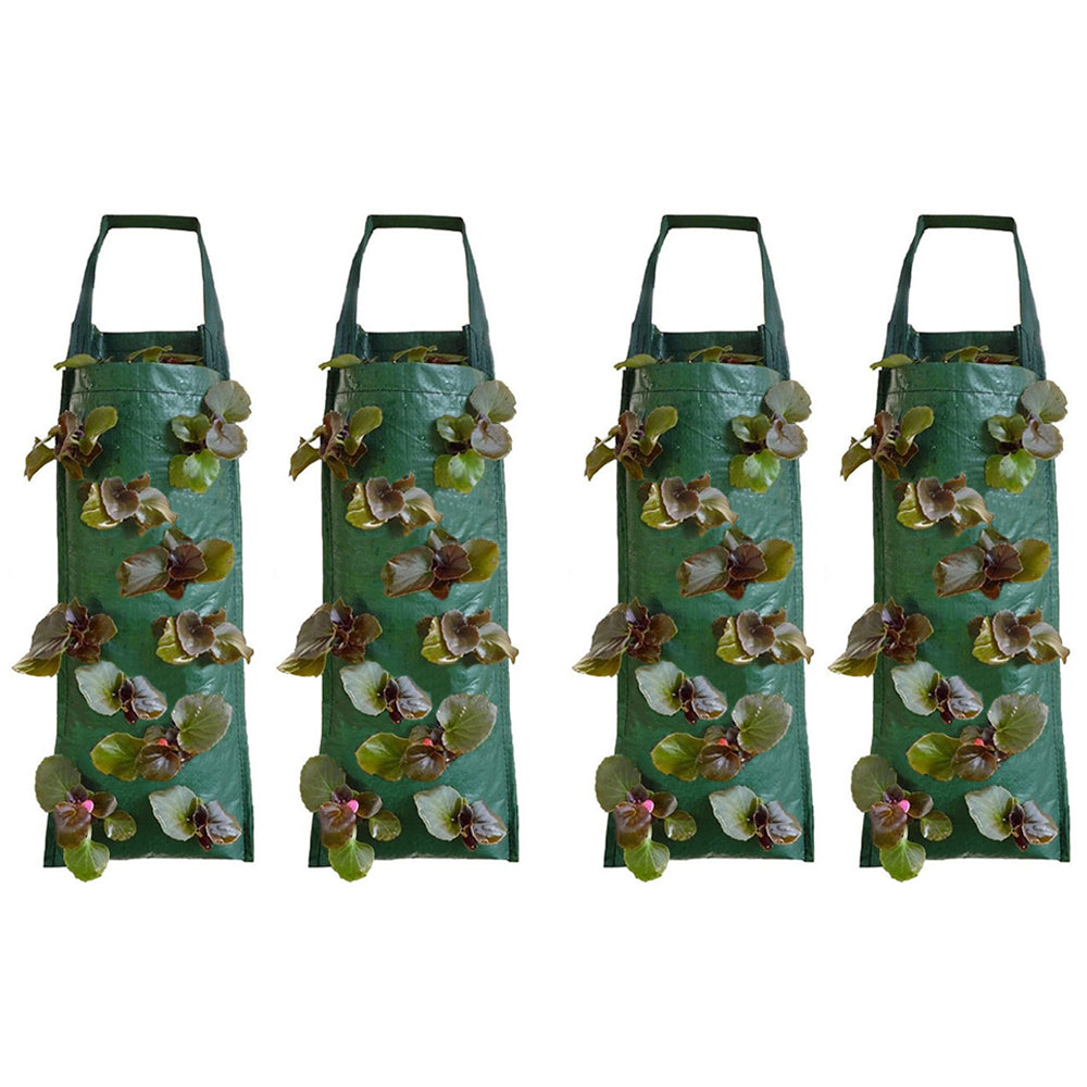 4X PE Hanging Strawberry Bags with 10 Holes