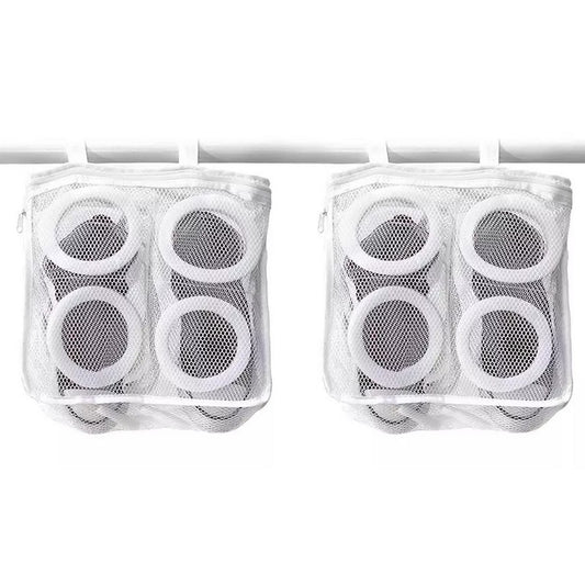 2Pcs Shoes Washing Bag Sneaker Mesh Washing Bag Shoes Laundry Bag