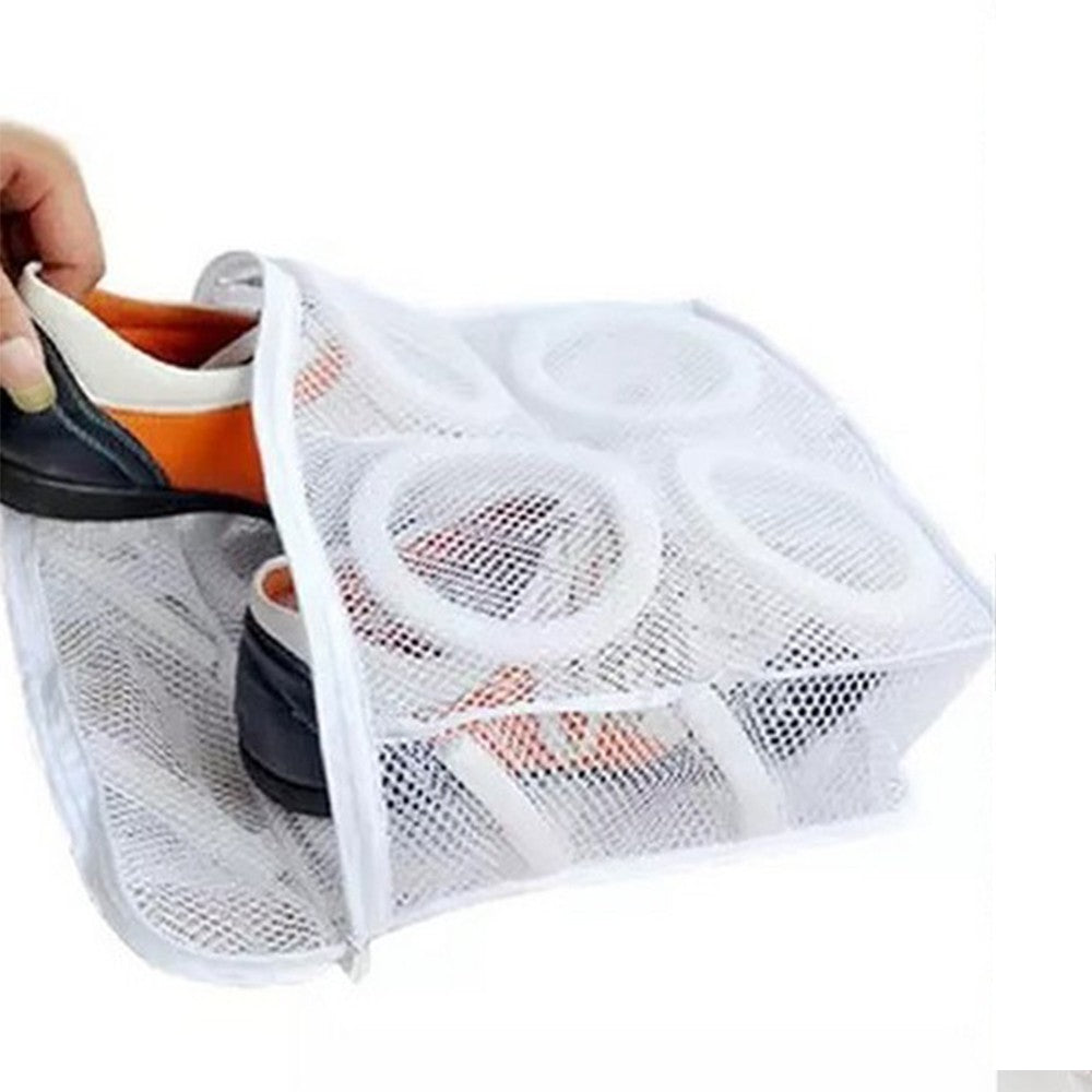 2Pcs Shoes Washing Bag Sneaker Mesh Washing Bag Shoes Laundry Bag
