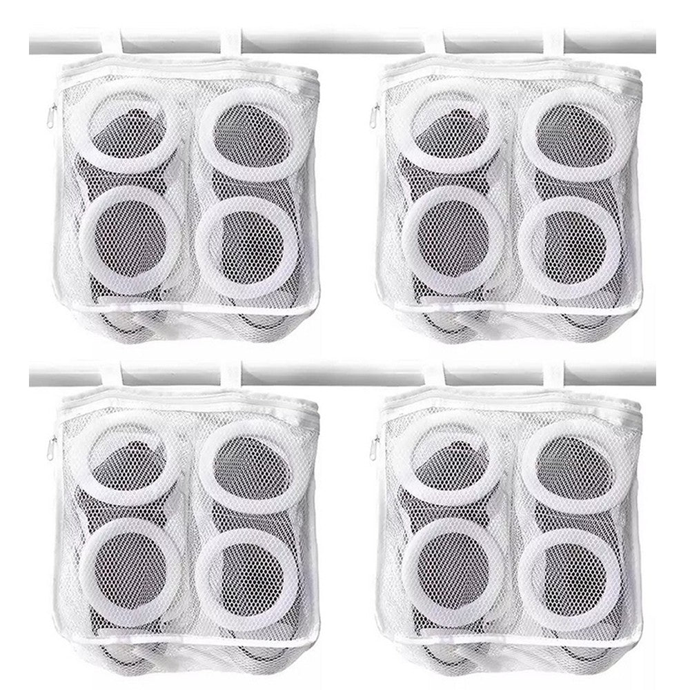 4Pcs Shoes Washing Bag Sneaker Mesh Washing Bag Shoes Laundry Bag
