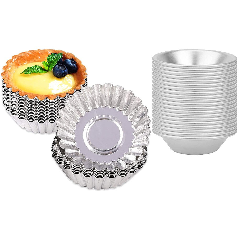 40Pcs Non-Stick Egg Tart Mold Baking Mould Bake Tools