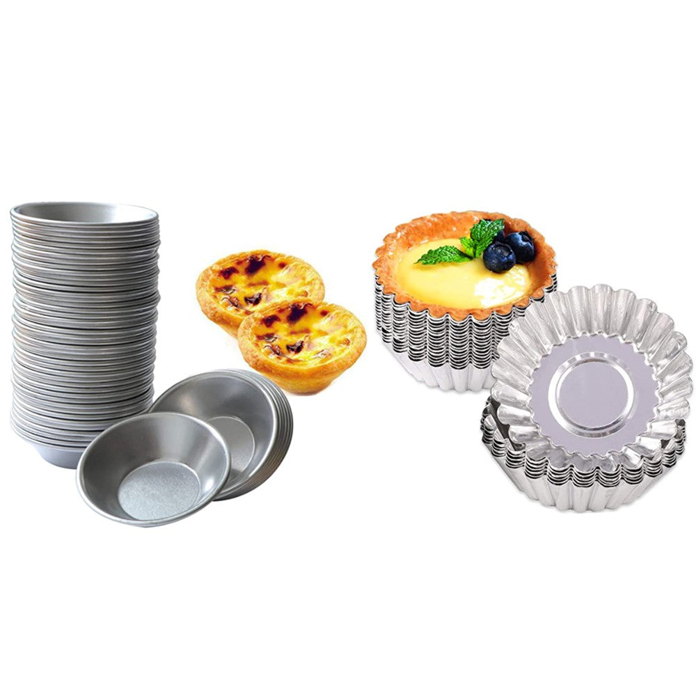 40Pcs Non-Stick Egg Tart Mold Baking Mould Bake Tools