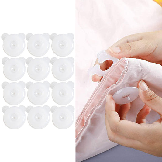12Pcs Plastic Quilt Cover Clips Pins Quilt Cover Fixing Clip Tool