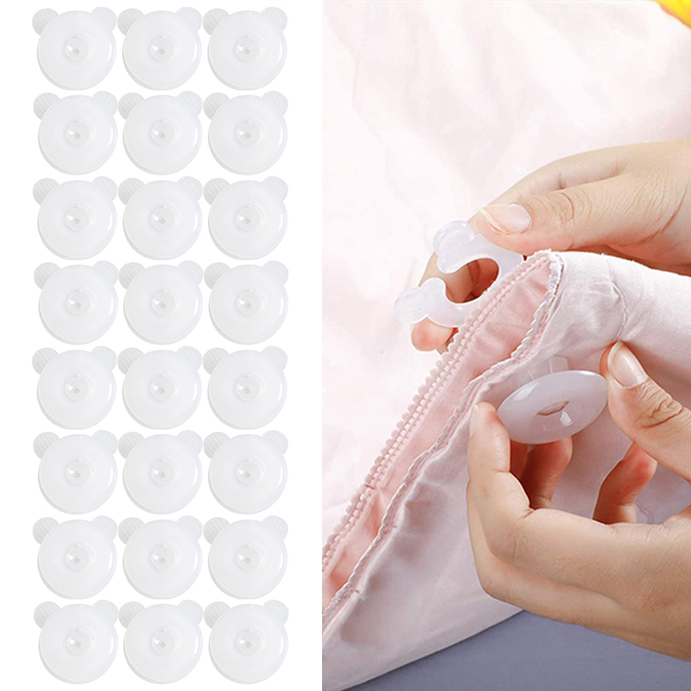 24Pcs Plastic Quilt Cover Clips Pins Quilt Cover Fixing Clip Tool