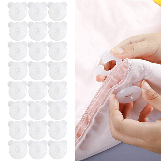 24Pcs Plastic Quilt Cover Clips Pins Quilt Cover Fixing Clip Tool