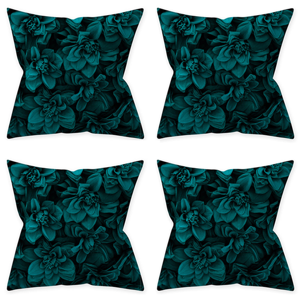 4Pcs Style 1 Aqua Turquoise Blue Cushion Covers Pillow Cases Home Decoration
