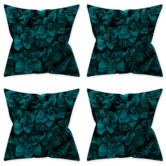 4Pcs Style 1 Aqua Turquoise Blue Cushion Covers Pillow Cases Home Decoration