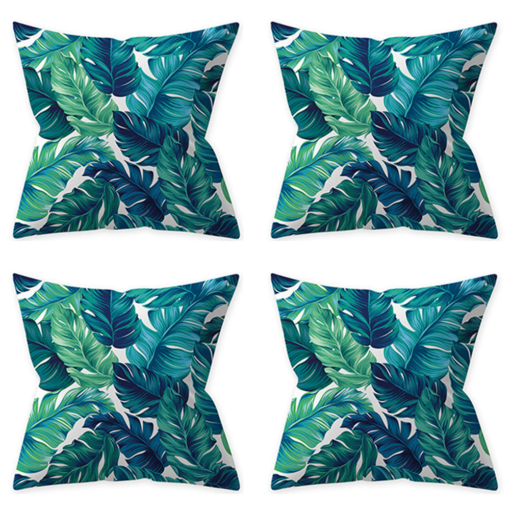 4Pcs Style 2 Aqua Turquoise Blue Cushion Covers Pillow Cases Home Decoration