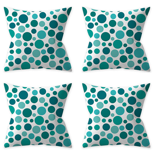 4Pcs Style 3 Aqua Turquoise Blue Cushion Covers Pillow Cases Home Decoration