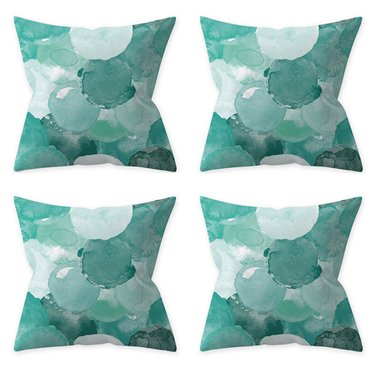 4Pcs Style 4 Aqua Turquoise Blue Cushion Covers Pillow Cases Home Decoration
