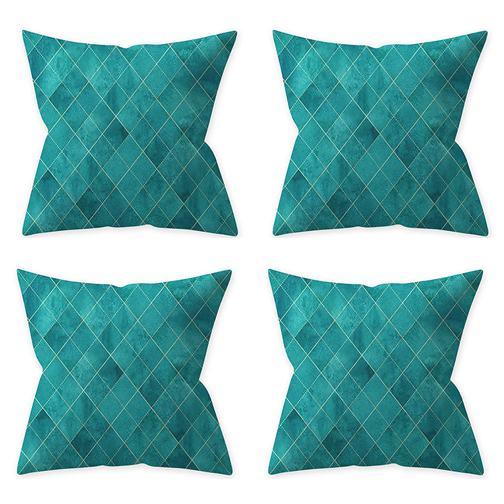 4Pcs Style 5 Aqua Turquoise Blue Cushion Covers Pillow Cases Home Decoration