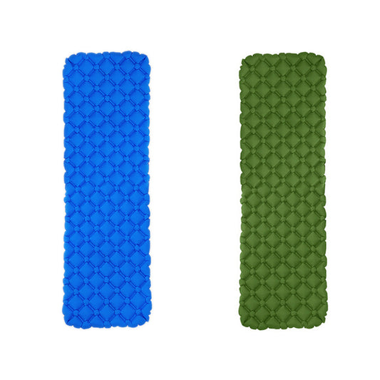 2 X Blue Green Inflatable Moisture-Proof Camping Sleeping Mat for Outdoor Tent