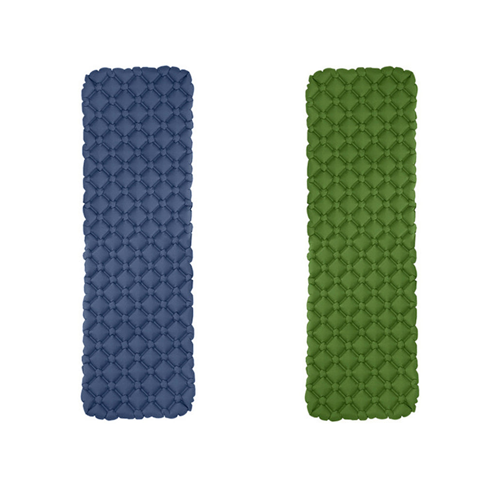 2 X Navy Green Inflatable Moisture-Proof Camping Sleeping Mat for Outdoor Tent