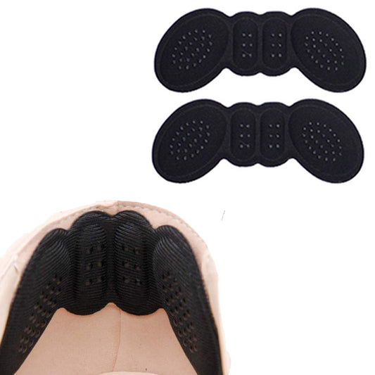 10 Pairs Black Pairs Self-Adhesive Heel Grips with Anti-Slip Dots
