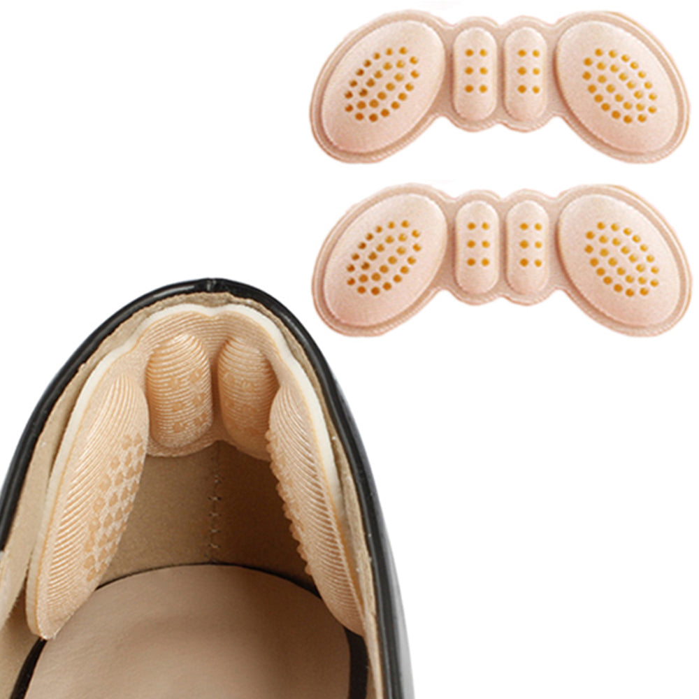 10 Pairs Nude Pairs Self-Adhesive Heel Grips with Anti-Slip Dots