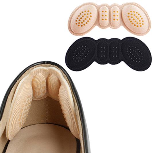 10 Pairs of Black Nude Pairs Self-Adhesive Heel Grips with Anti-Slip Dots