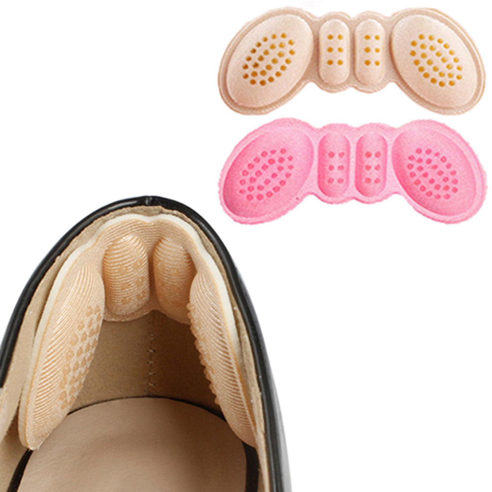 10 Pairs of Pink Nude Pairs Self-Adhesive Heel Grips with Anti-Slip Dots