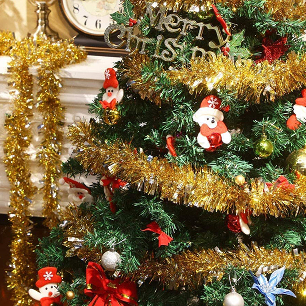 8Pcs Gold Silver Christmas Tinsel Garland Xmas Decor Home Decor