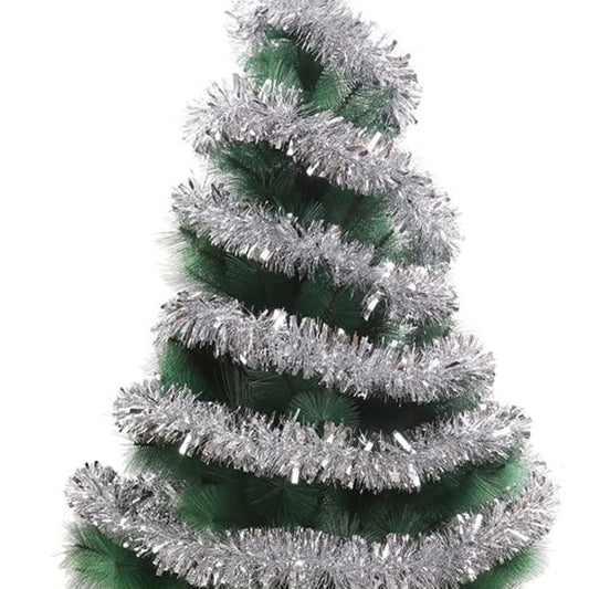 8Pcs Silver Christmas Tinsel Garland Xmas Decor Home Decor