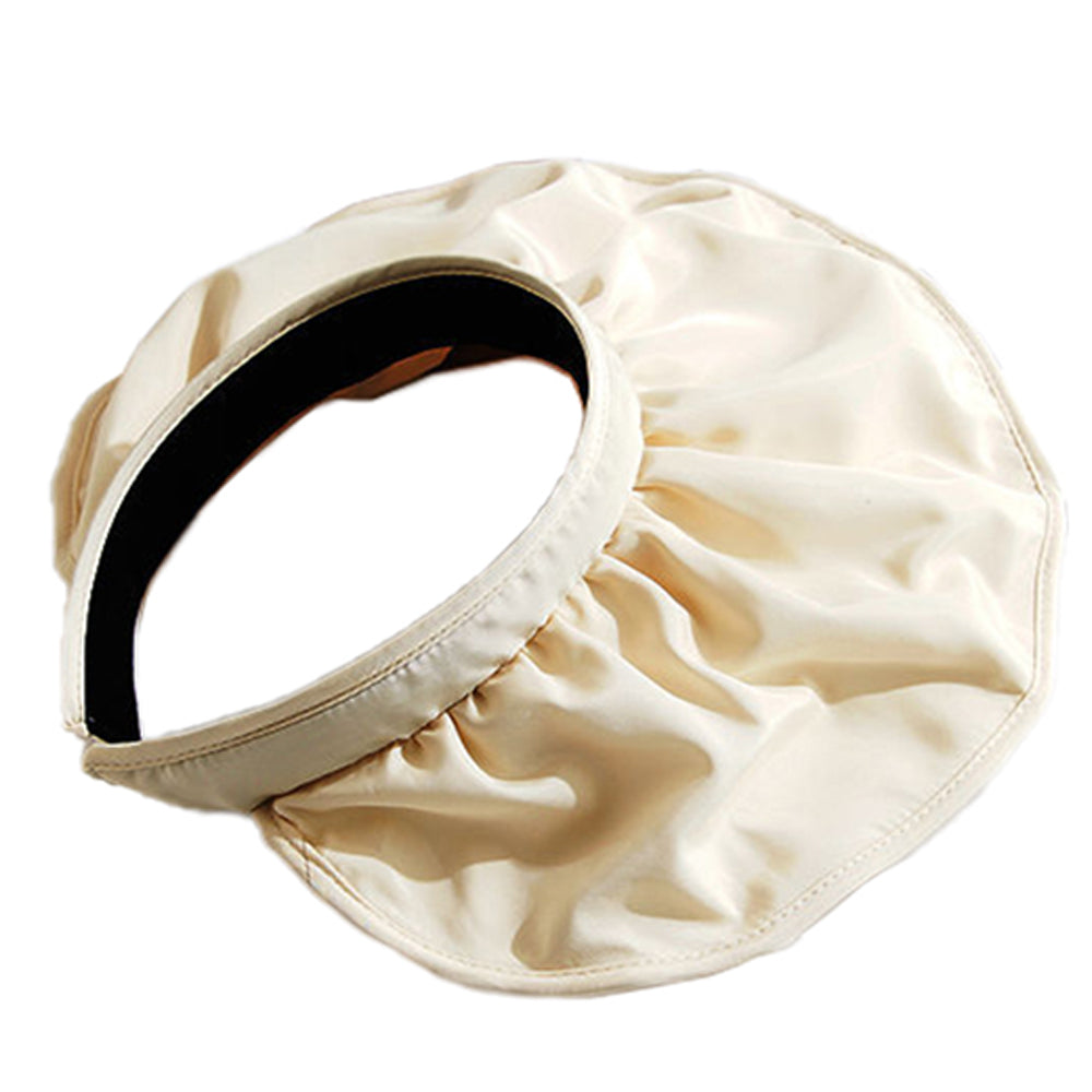 2 X Black Beige 2 in 1 Sun Visor Hats Hair Band Headbands