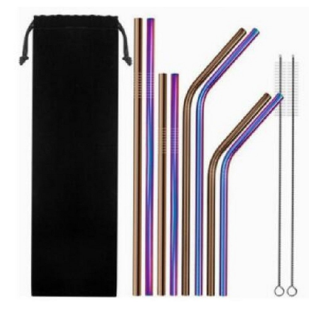 Stainless Steel Straws Set Multi-color