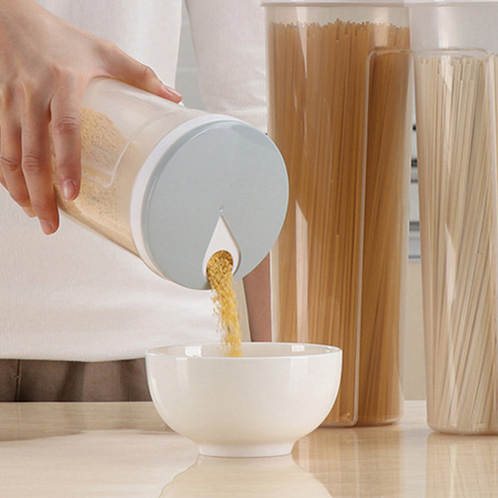 Kitchen Food Storage Spaghetti Noodle Pasta Container Blue