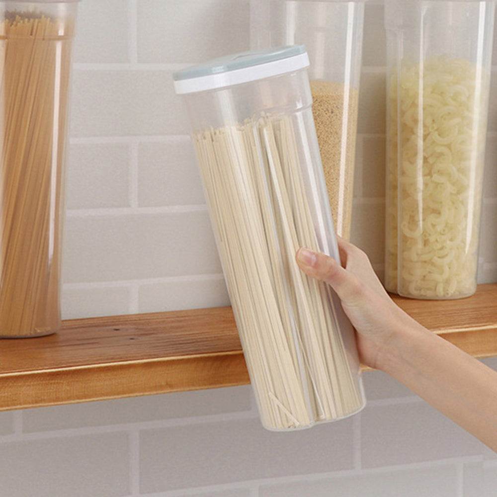 Kitchen Food Storage Spaghetti Noodle Pasta Container Blue