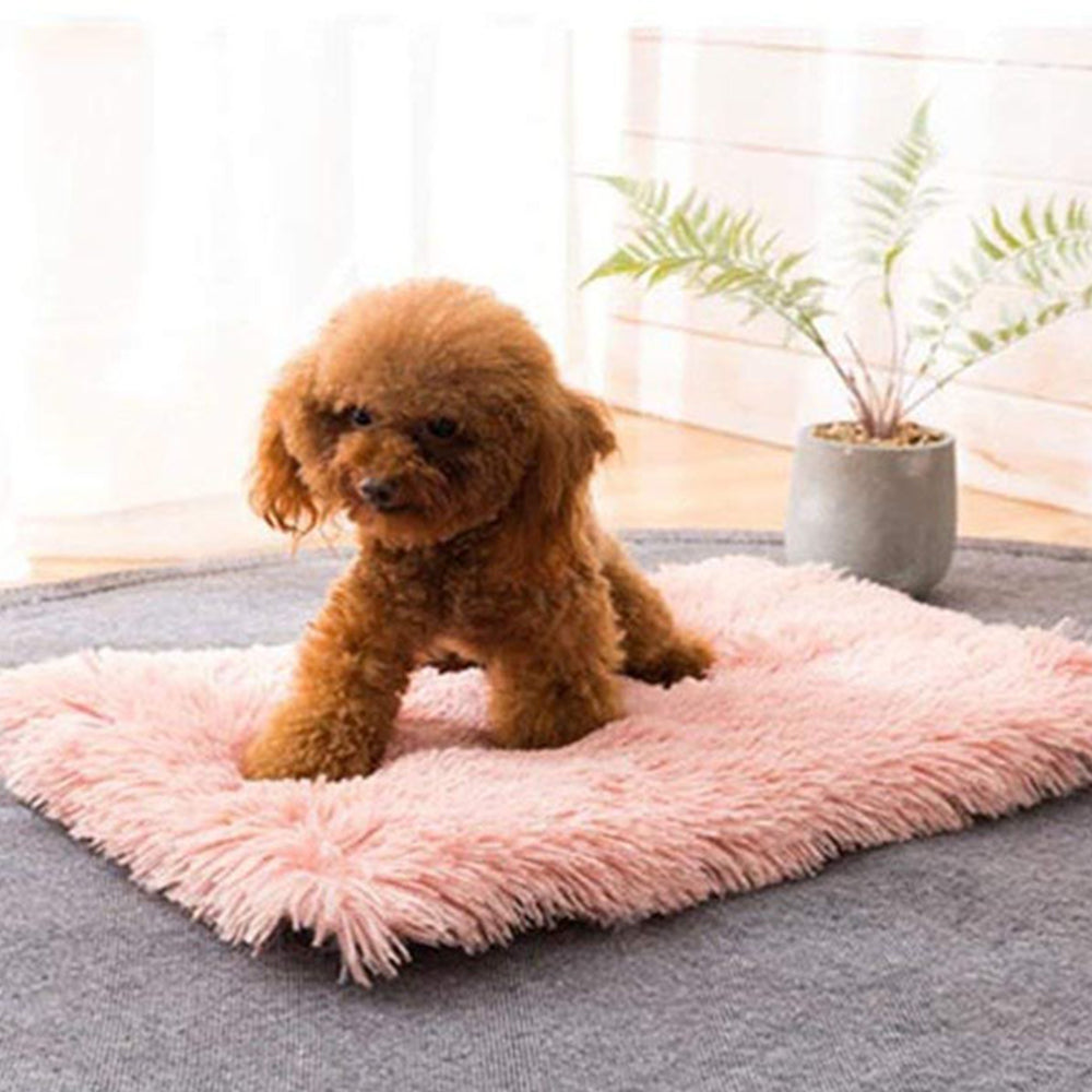 46 x 62cm Pink Plush Soft and Warm Pet Pad Pet Bed
