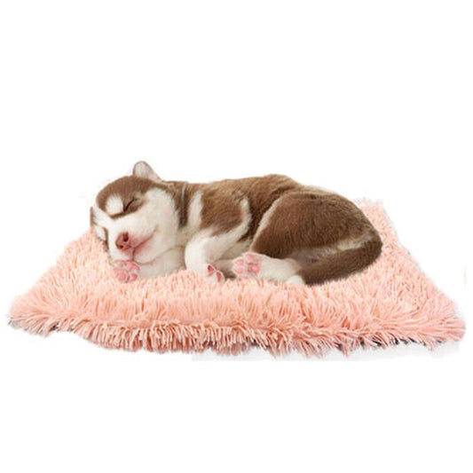2 Pack 65 x 95cm Pink Plush Soft and Warm Pet Pad Pet Bed