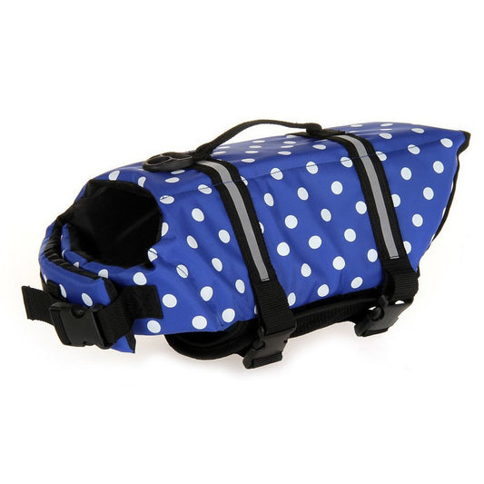Printed Dog Life Jacket Dark Blue M