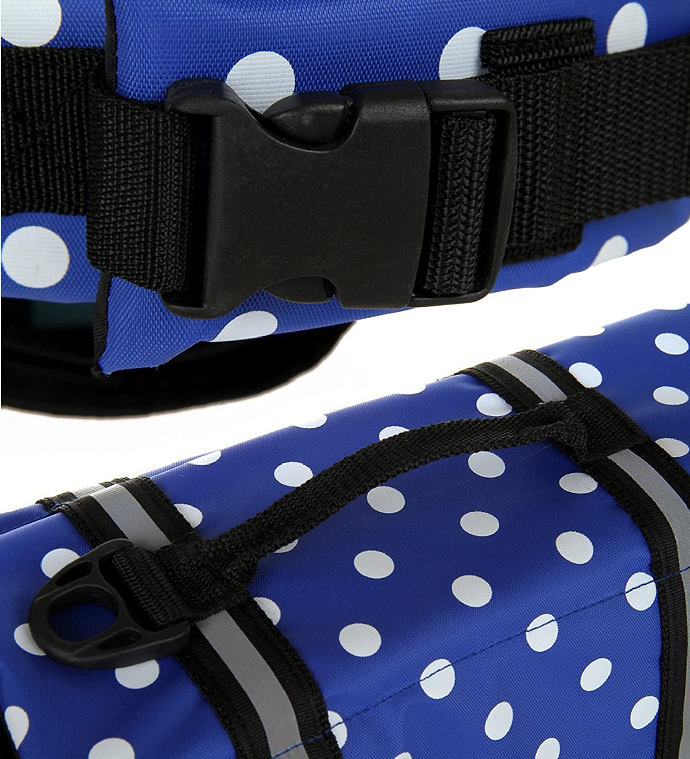 Printed Dog Life Jacket Dark Blue S