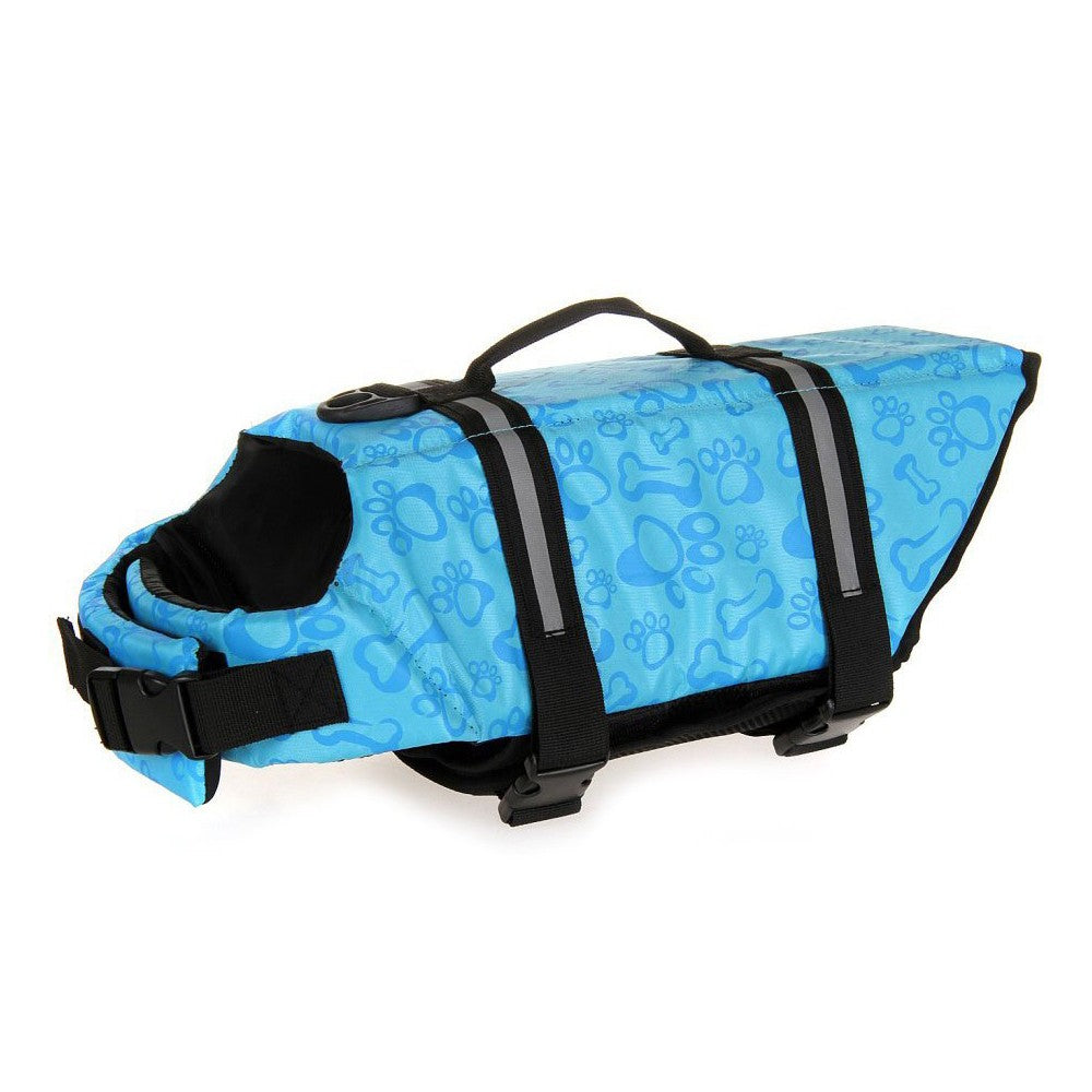 Printed Dog Life Jacket Light Blue M