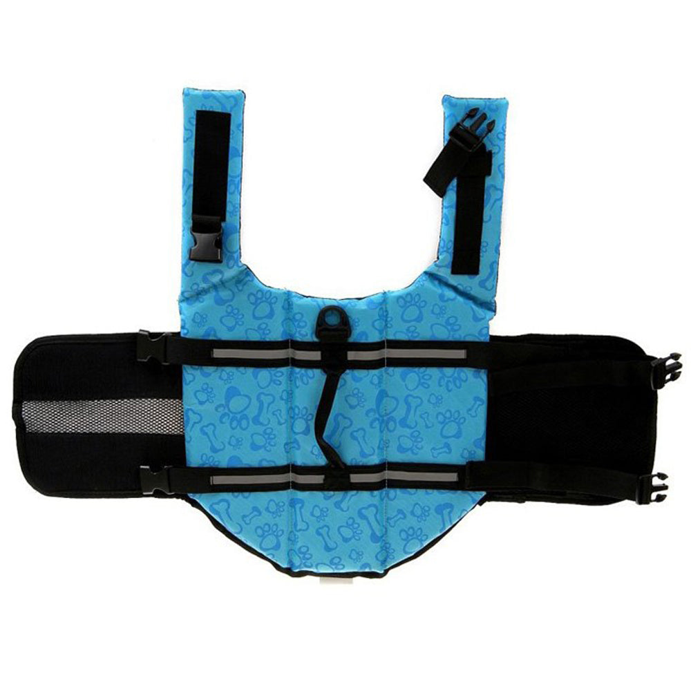 Printed Dog Life Jacket Light Blue XL