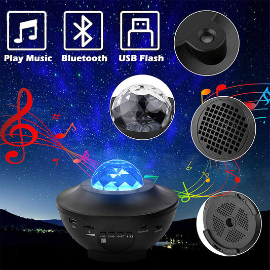 Electronics Bluetooth USB Remote Control Music Player LED Night Light Projection Lamp