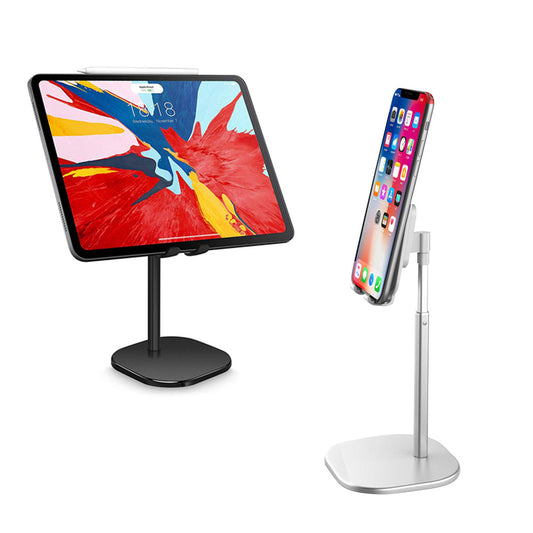 2X  Accessories Height Adjustable for Phone or Tablet Holders-Black  and Silver