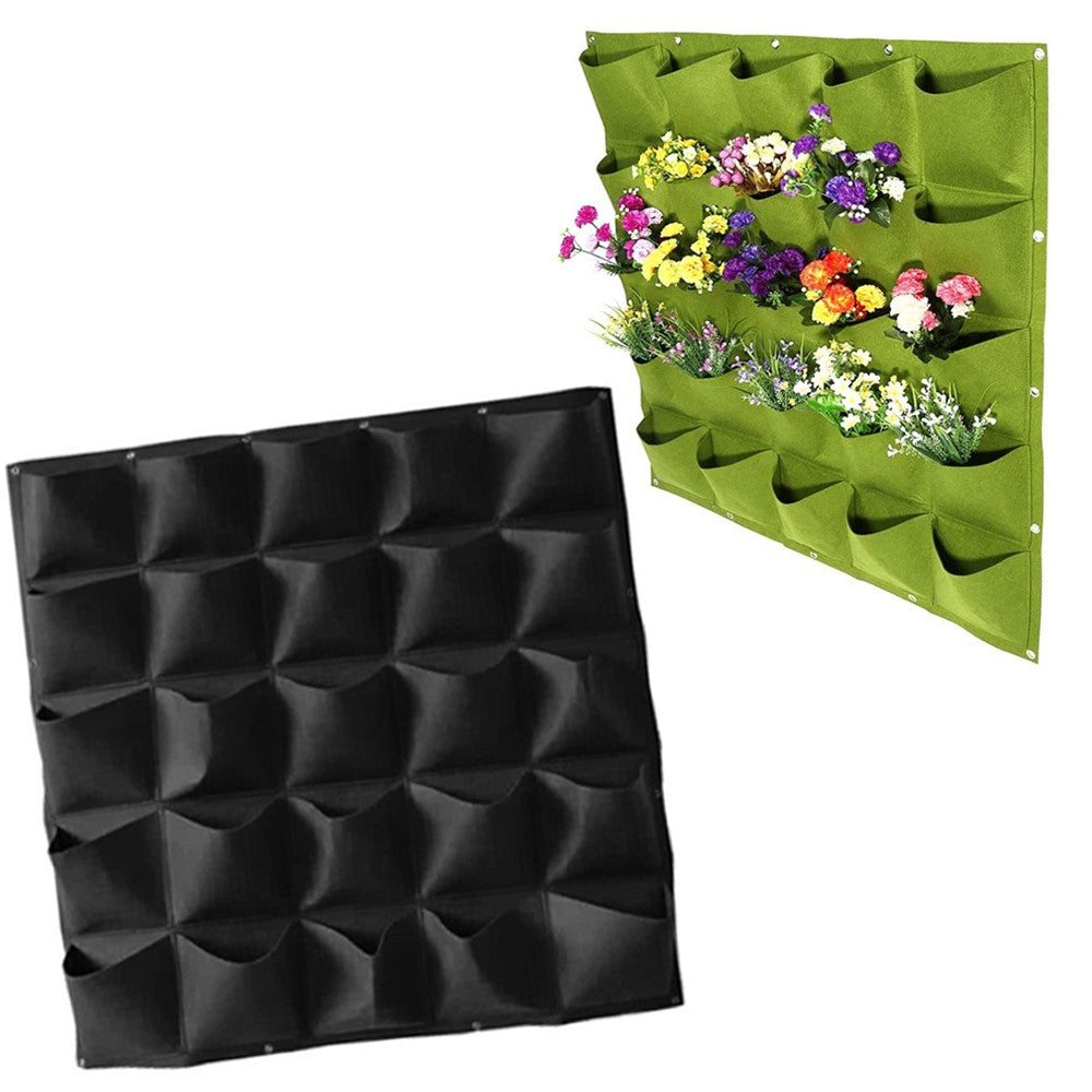 Hanging Plant Grow Bag 25 Pockets Wall Hanging Planting Bag