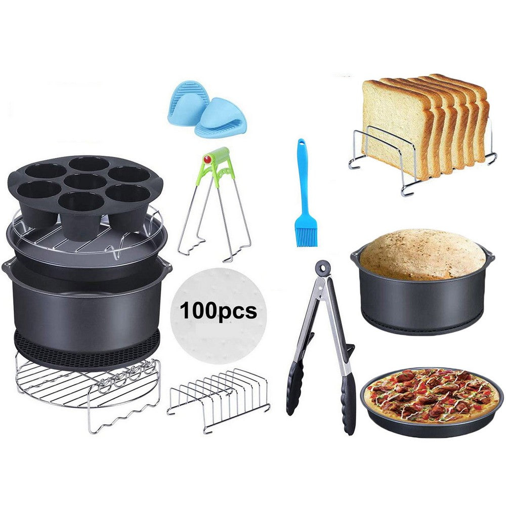 12PCS 6inch Air Fryer Accessories Set Kitchen Tools Kit for Airfryer 2.5-6.8QT