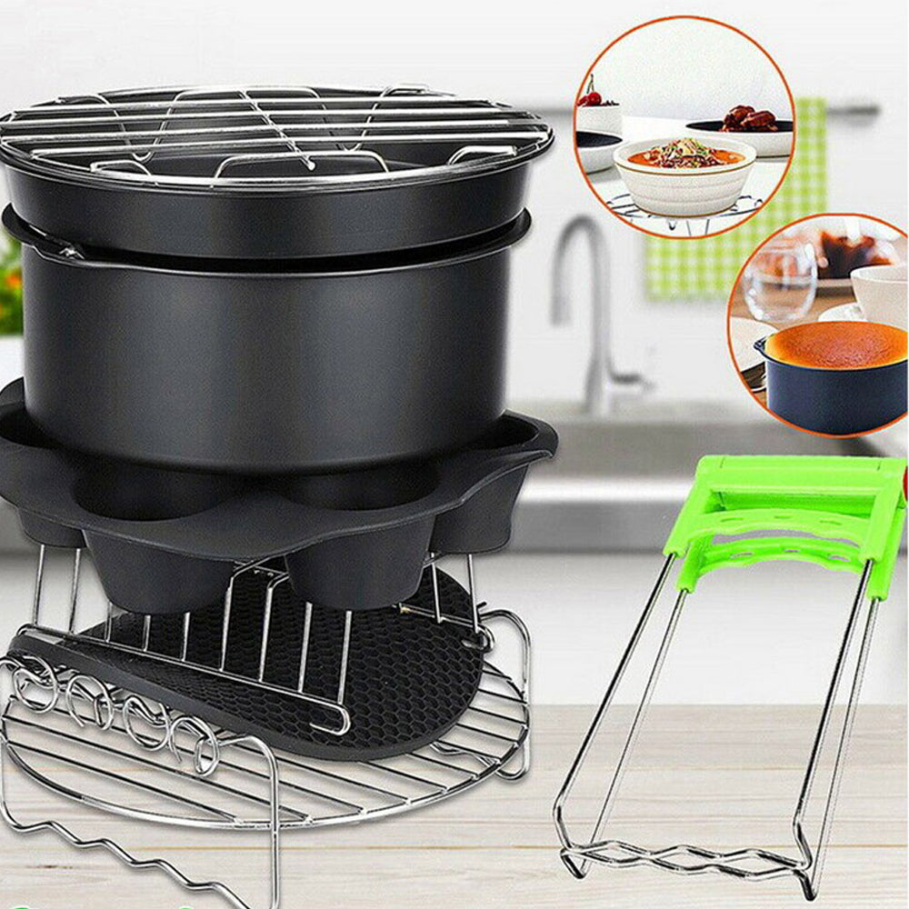 12PCS 6inch Air Fryer Accessories Set Kitchen Tools Kit for Airfryer 2.5-6.8QT