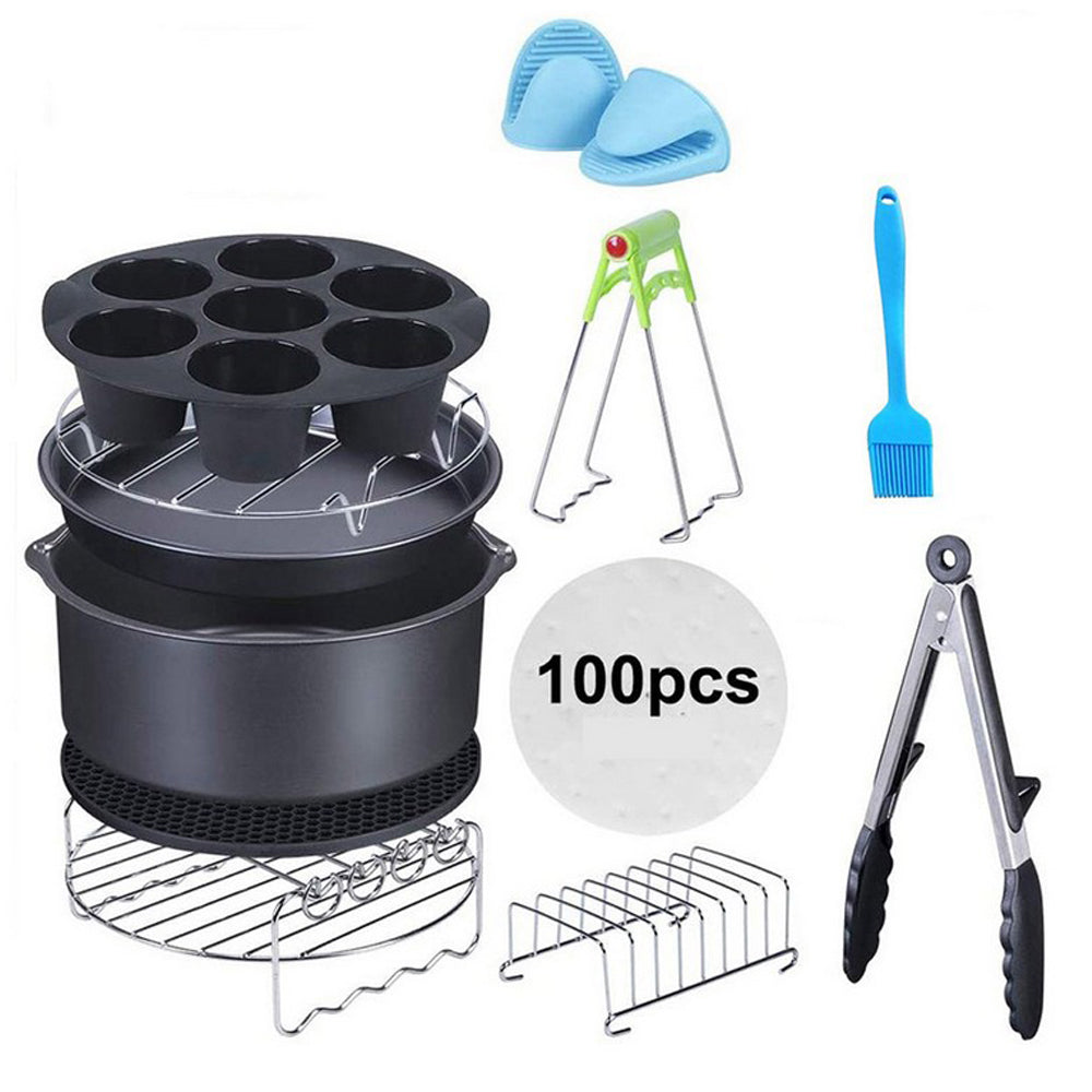 12PCS 6inch Air Fryer Accessories Set Kitchen Tools Kit for Airfryer 2.5-6.8QT