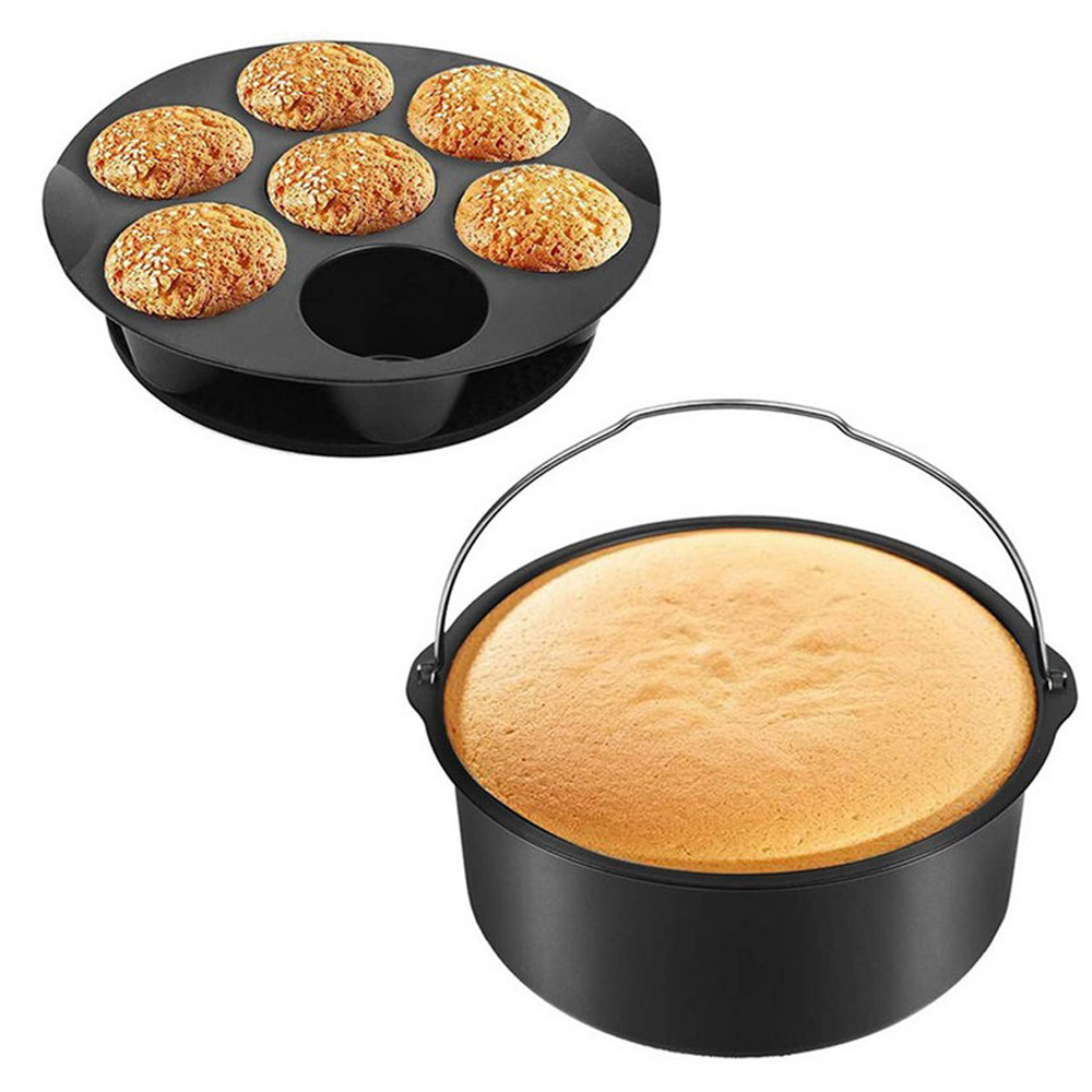 12PCS 6inch Air Fryer Accessories Set Kitchen Tools Kit for Airfryer 2.5-6.8QT