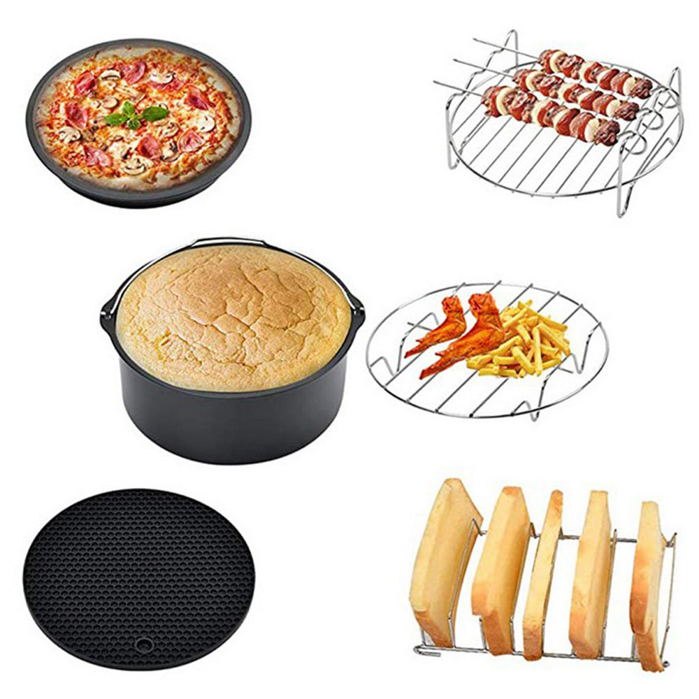 12PCS 6inch Air Fryer Accessories Set Kitchen Tools Kit for Airfryer 2.5-6.8QT