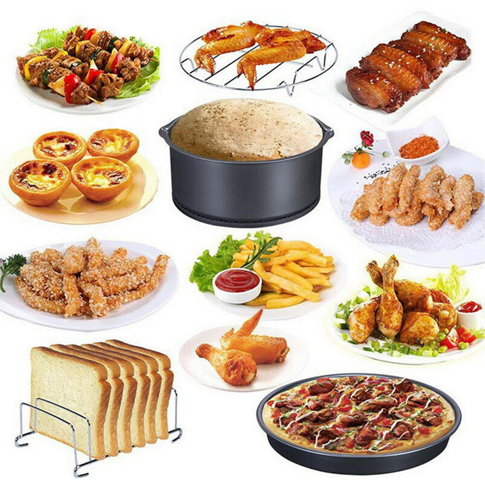 12PCS 6inch Air Fryer Accessories Set Kitchen Tools Kit for Airfryer 2.5-6.8QT