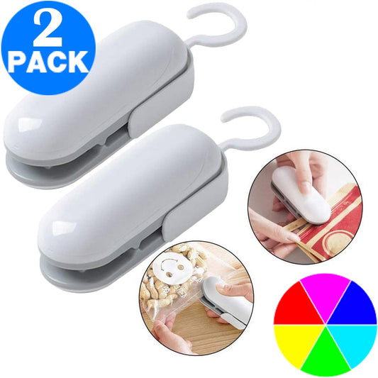 2 Pack 2 in 1 Heat Sealer and Cutter Mini Portable Bag Sealer