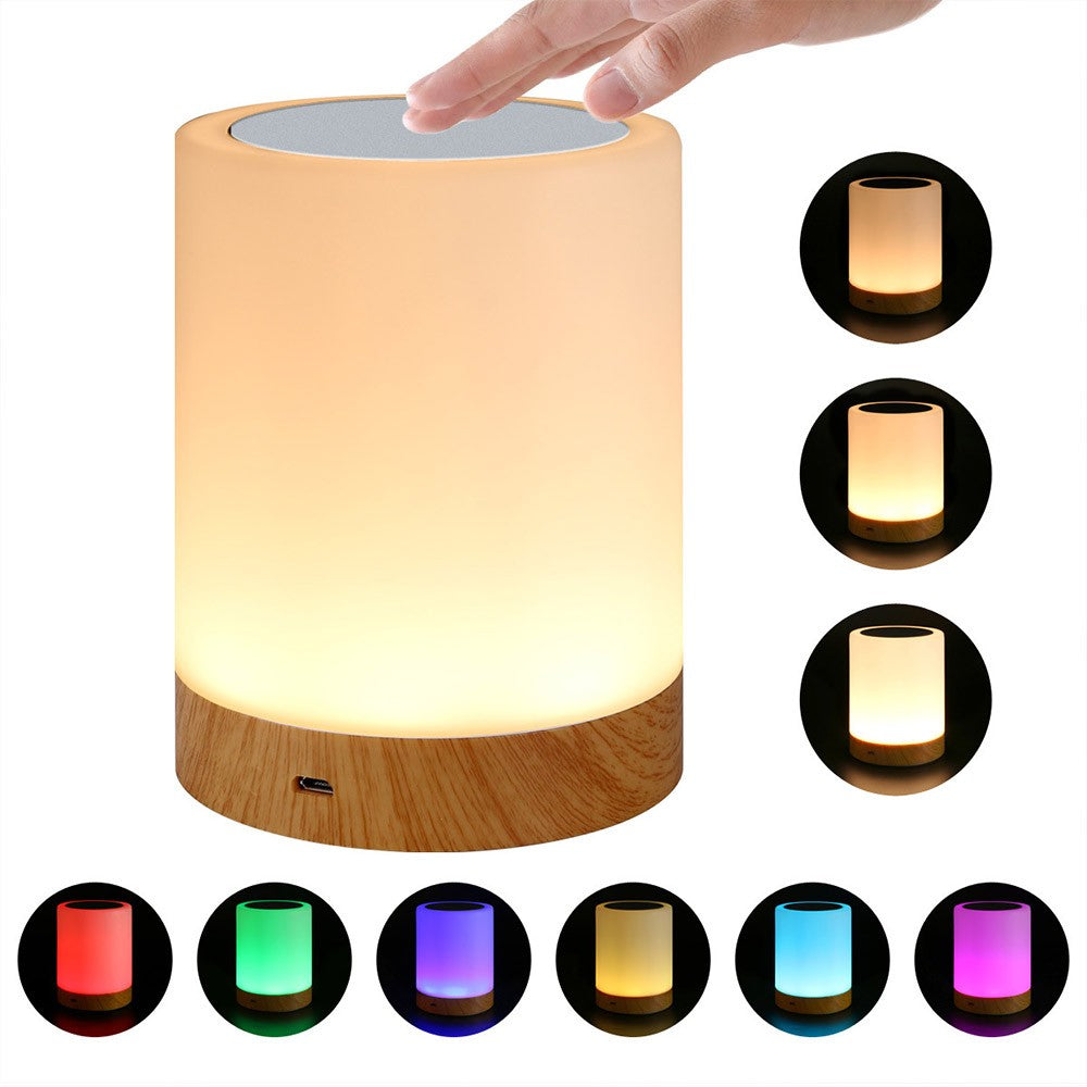 Color Changing Touch Bedside Lamp Rechargeable Night Light