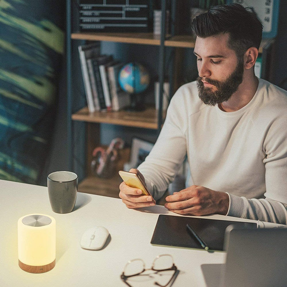 Color Changing Touch Bedside Lamp Rechargeable Night Light