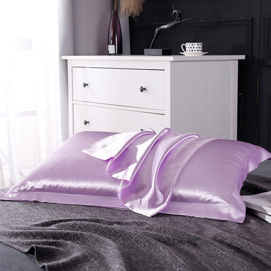 2 Pairs of Silky Satin Pillowcases Soft Breathable Pillowcase Pillow Cover PILLW IS NOT INCLUDED Purple